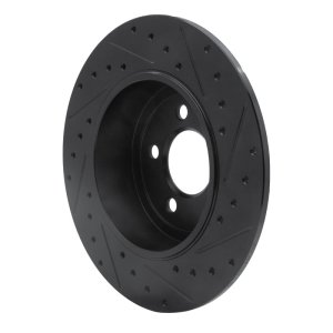 Chrysler 300 Brake Rotor (1) - Rear Left - R1 Concepts - Drilled & Slotted - Black - `05-`23